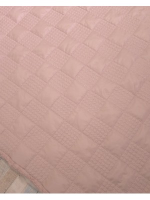 Acolchoado Impermeável Quadrados Rosa seco