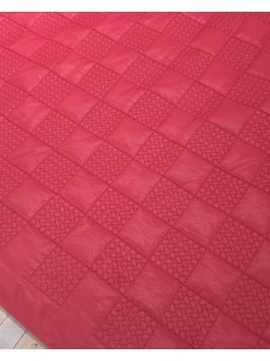 Acolchoado Impermeável Quadrados Vermelho