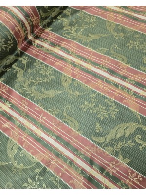Tecido Jacquard Tons Verde/Vermelho