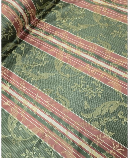 Tecido Jacquard Tons Verde/Vermelho