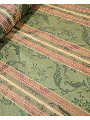 Tecido Jacquard Tons Verde/Vermelho