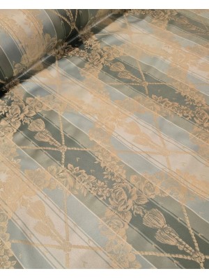 Tecido Jacquard Tons Azul/Creme