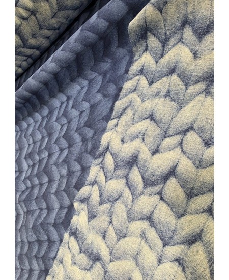 Percal 100% Algodão Estampado Azul Dupla Face