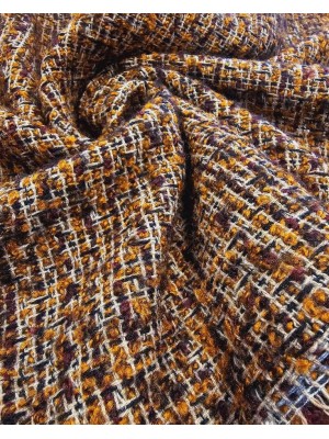 Tweed (Chanel)  Cor Mostarda, Bordeaux e Castanho