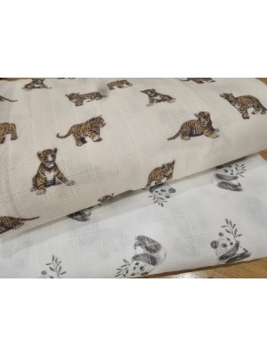 Pack de 2 musselines 100%Algodão Pack de 2 musselines 100%Algodão