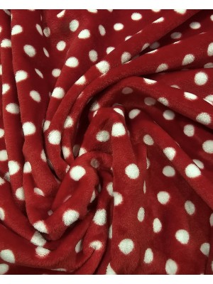 coralina super quente e suave Vermelho ,bolas branco