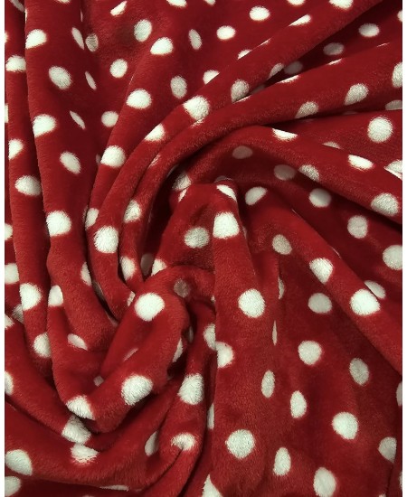 coralina super quente e suave Vermelho ,bolas branco