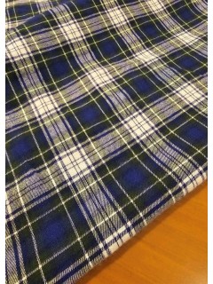 Flanela 100% Algodão Xadrez Tartan Branco/Azul/Verde