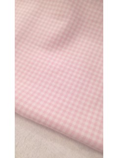 Flanela (Algodão Cardado) Vichy rosa claro