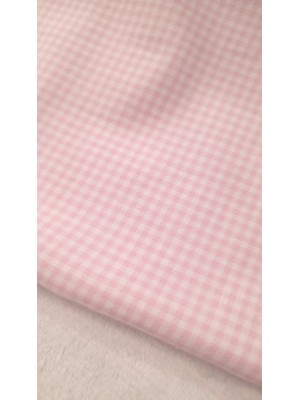 Flanela (Algodão Cardado) Vichy rosa claro