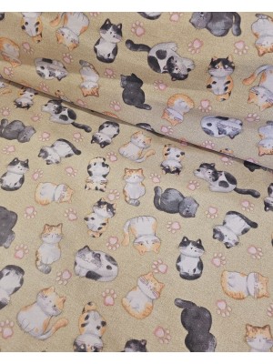Loneta estampado Gatos Loneta estampado Gatos