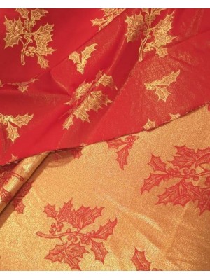 Tecido Dupla Face com Lurex Natal