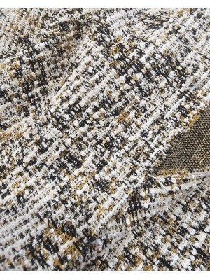 malha interlock efeito Chanel em dourado/pérola malha interlock efeito Chanel em dourado/pérola