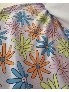 Malha Algodão cardado estampado floral