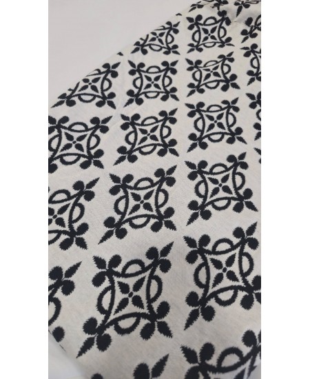 malha Algodão Jacquard dupla face Azul marinho