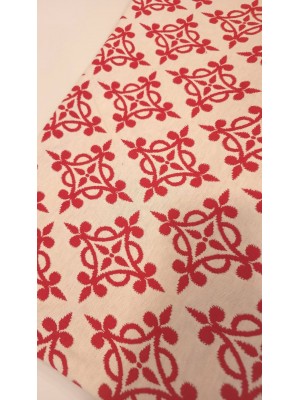 malha Algodão Jacquard dupla face vermelho