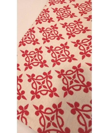 malha Algodão Jacquard dupla face vermelho