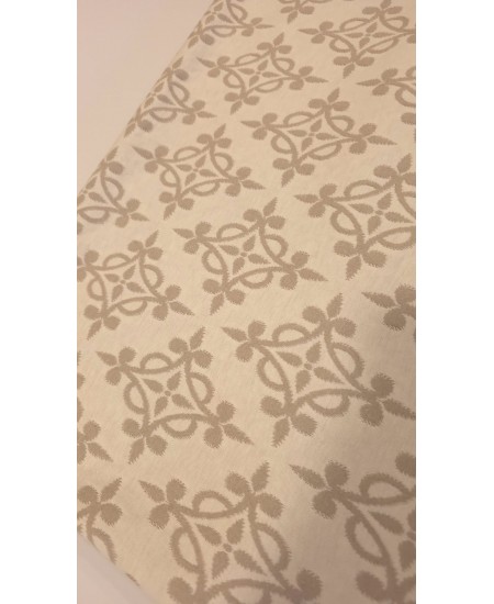 malha Algodão Jacquard dupla face Bege