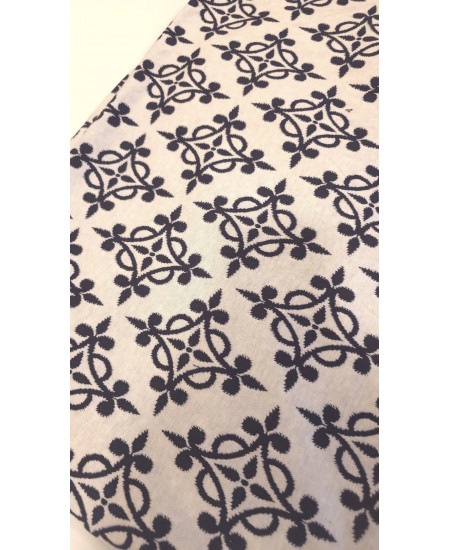 malha Algodão Jacquard dupla face Preto