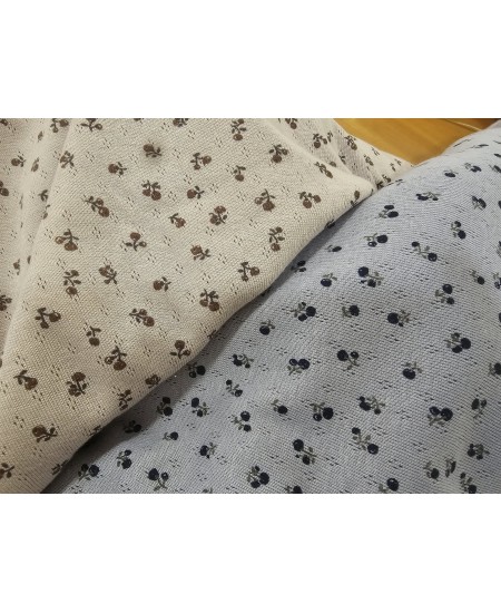 Malha Algodão jaquard estampado Fundo bege