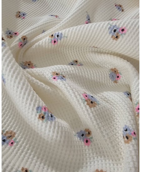 Malha Algodão efeito waffle