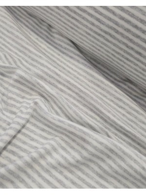 Malha Risca Branca/Cinza 100%Algodão