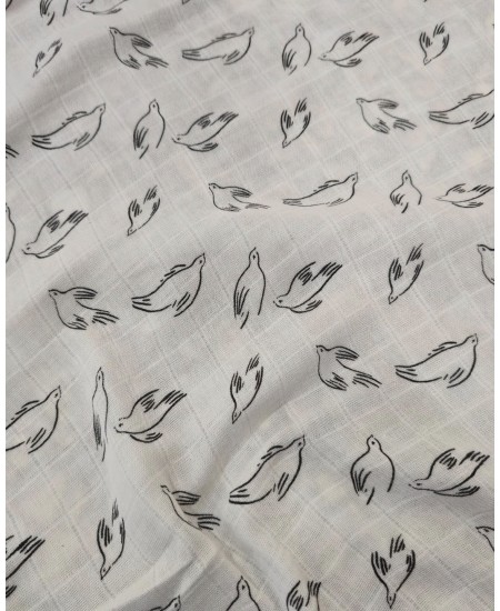 Tecido 100% Algodão Musselina estampado