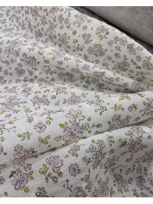 Musseline 100% Algodão estampado efeito plumeti