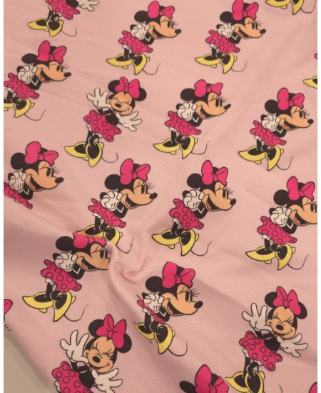 Malha rib Algodão estampado