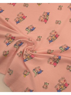 Malha rib Algodão estampado