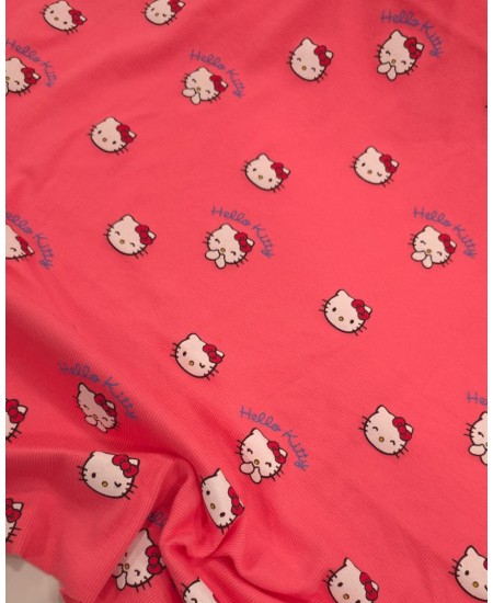 Malha rib Algodão estampado 