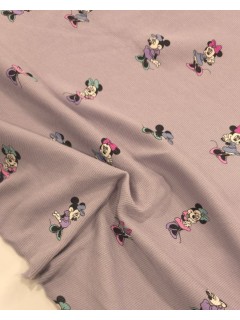 Malha rib Algodão estampado