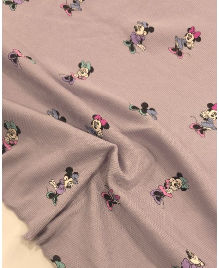 Malha rib Algodão estampado