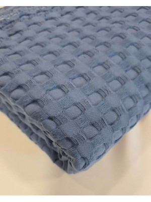 Waffle 100% Algodão Azul