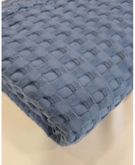 Waffle 100% Algodão Azul