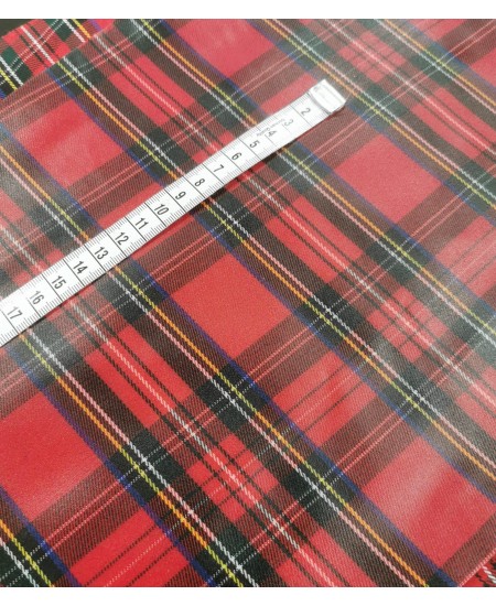 Tartan Vermelho Plastificado