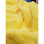 Pêlo 100% Polyester Curto Efeito Remoinho Amarelo