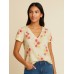  Seda Estampado Floral