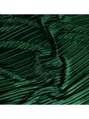 Veludo Malha Plissado Verde Garrafa