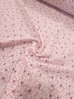 Viscose Estampada Floral Miúdo Rosa