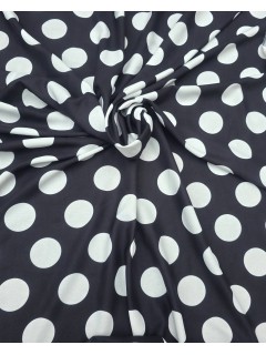 Viscose estampado bolas brancas Viscose estampado bolas brancas