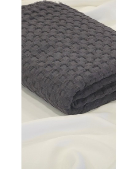 Tecido Waffle 100% Algodão Cinza escuro