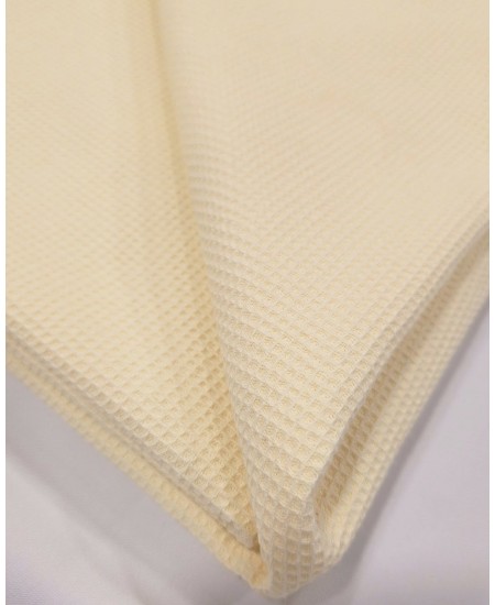 Tecido Waffle 100%Algodão Amarelo Pastel